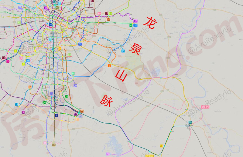 3张图看懂,成都地铁如何在龙泉山以东新建280