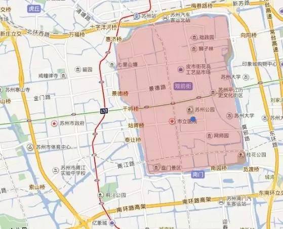 苏州目前正在研究征收古城区道路交通拥堵费,根据方案护城河以内14