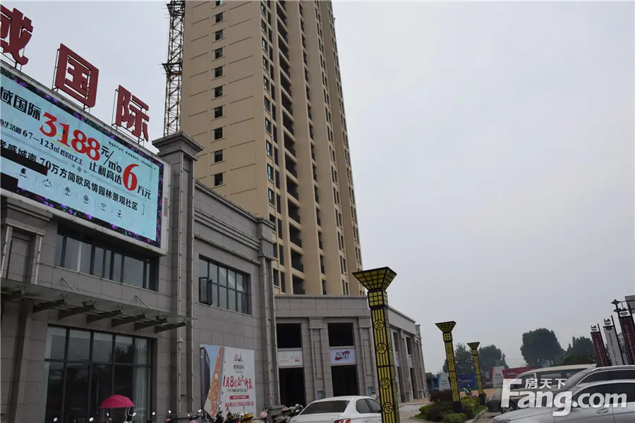 工程进度:金域国际22#,23#楼正在做内部装饰