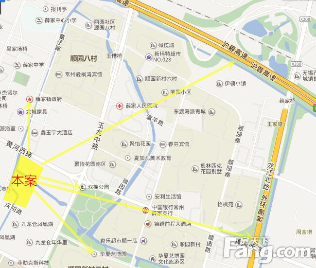 龙江高架在侧 京沪高速在北 交通便捷 闹中取静