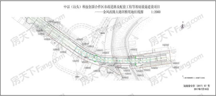 中以(汕头)科技创新合作区学林路,金凤西路大港河桥建设用地规划许可