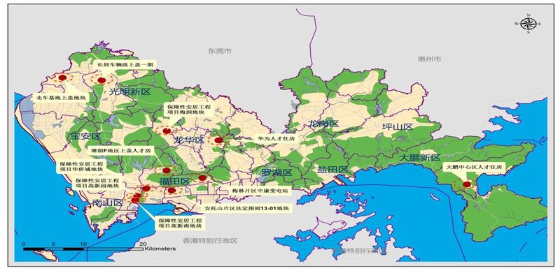 2017年深圳的保障房建设分布在这些地方 宝安,福田都有