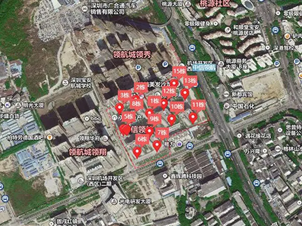 中信领航小区楼栋标点