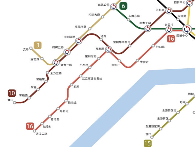 地铁16号线线路图