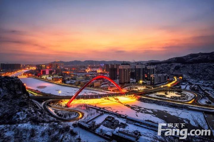 张家口市区夜景