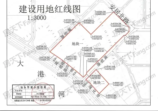 学校用地红线图