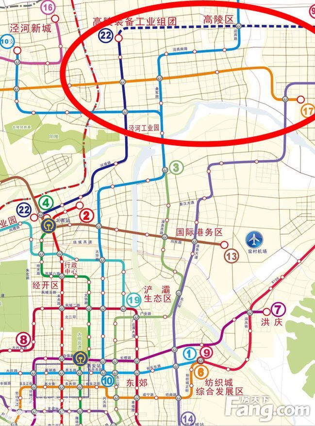 高陵——3条地铁引入 现在的主城区也不过如此