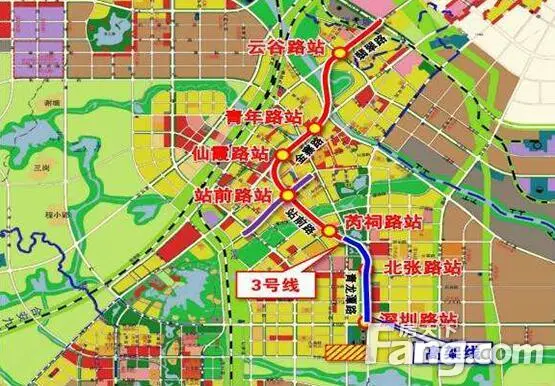 4号线南延线沿习友路,永和路,繁华大道,大潜山路敷设,线路全长12.