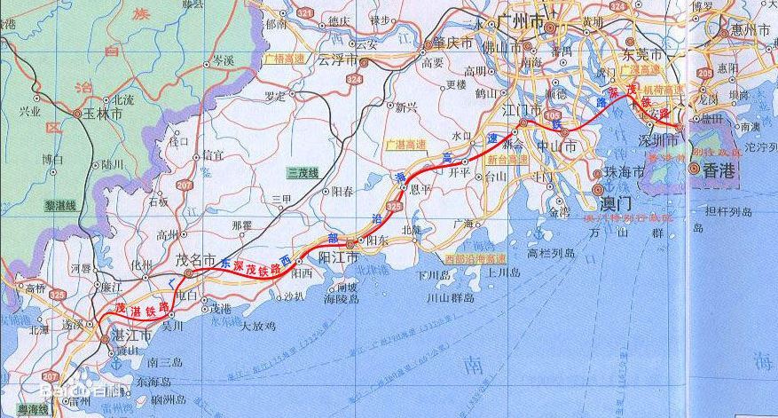 这是连续三天开的深茂铁路深圳至江门段可行性研究评审会透露的.