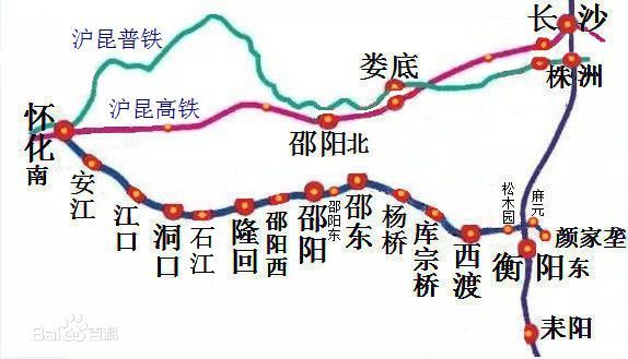 湖南近日曝光有一条时速200公里的怀邵衡铁路将在2018年底通车