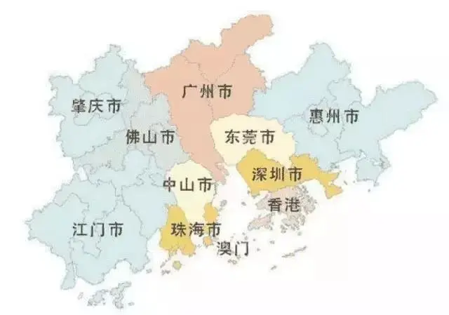 (粤港澳大湾区地图)