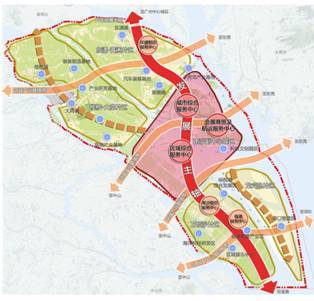 南沙全区域则被定义为:广州副 与功能完整的滨海新城,也是广州面向
