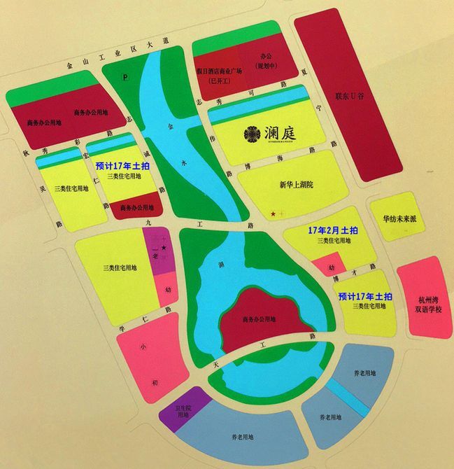 强势崛起的一座新兴生态智慧新城 金水湖产业新城位于上海西南的金 