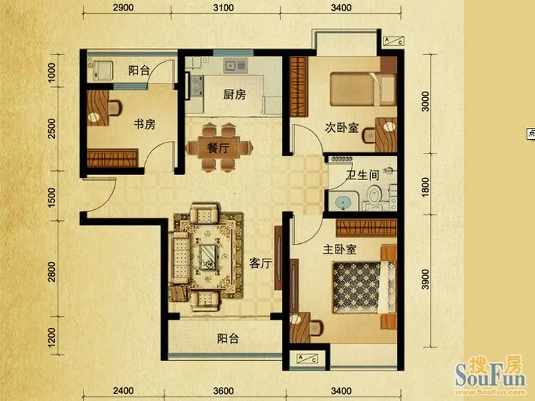 白色厨房装修效果远洋风景二期三居室120平米设计-家居快讯-青岛搜房