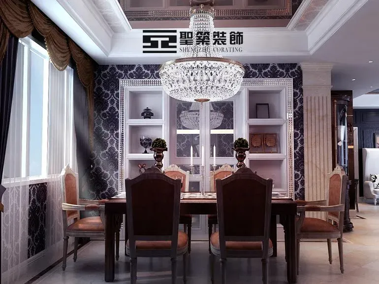 欣盛东方福邸 四居室200平装修法式风情高贵典