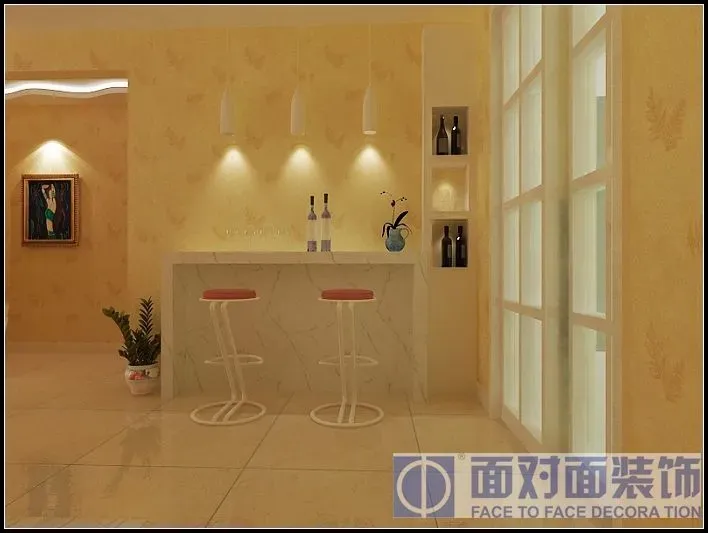 米罗湾二居室94平米装修设计 米色打造简欧时