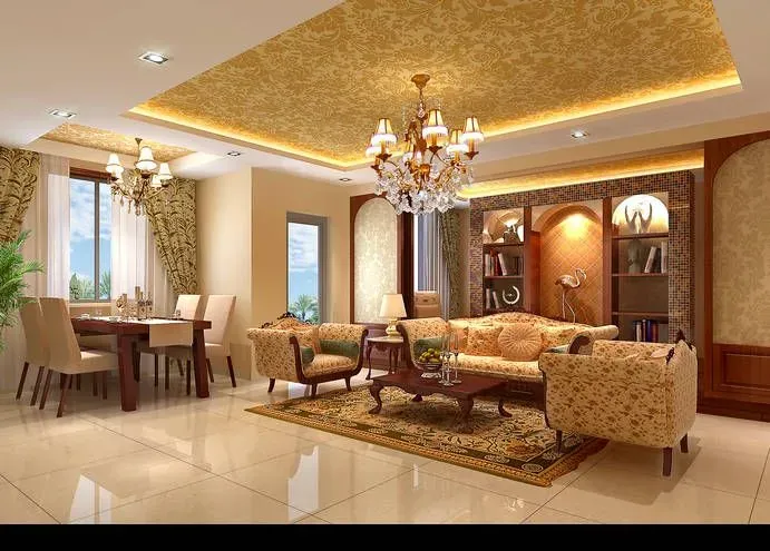 90平两室一厅简约欧式装修效果图尊贵又不失时尚-