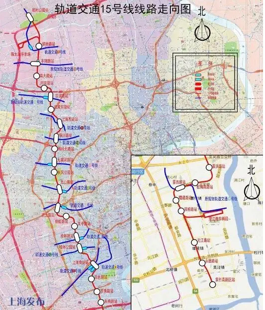 上海发布公布9条在建地铁线路新规划图