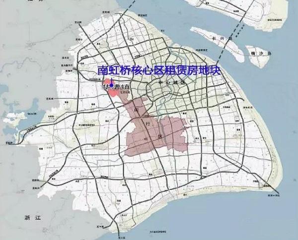 图说:南虹桥核心区地块华漕镇区位示意图.