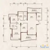 雅居乐国际花园户型图