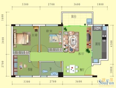 中房碧翠园户型图-南宁搜房网