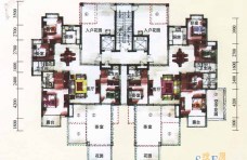 诚丰怡园户型图5栋1,2单元01,02,03,04户型 4室2厅3卫1厨