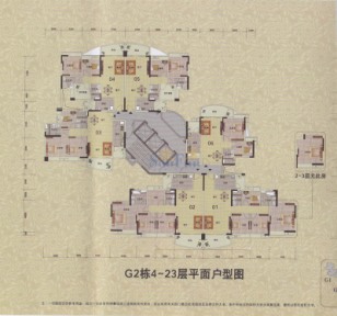 黄埔花园户型图g2栋平面图