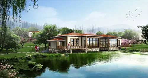 毓龙湾别墅度假村效果图临湖国际效果图交卓达时间别墅区房图片