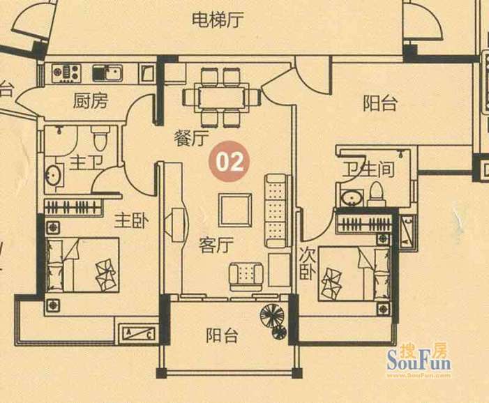 锦江豪庭户型图-佛山搜房网