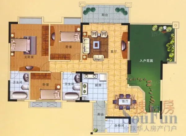 康格斯花园别墅户型图