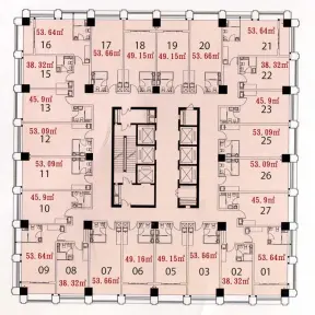 仓山万达广场户型图c1#户型图 1室1厅1卫1厨