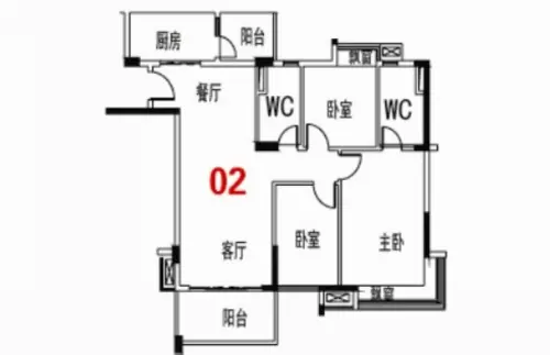 碧桂园两梯两户户型图