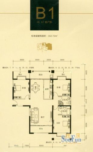 晋江世茂御龙湾户型图