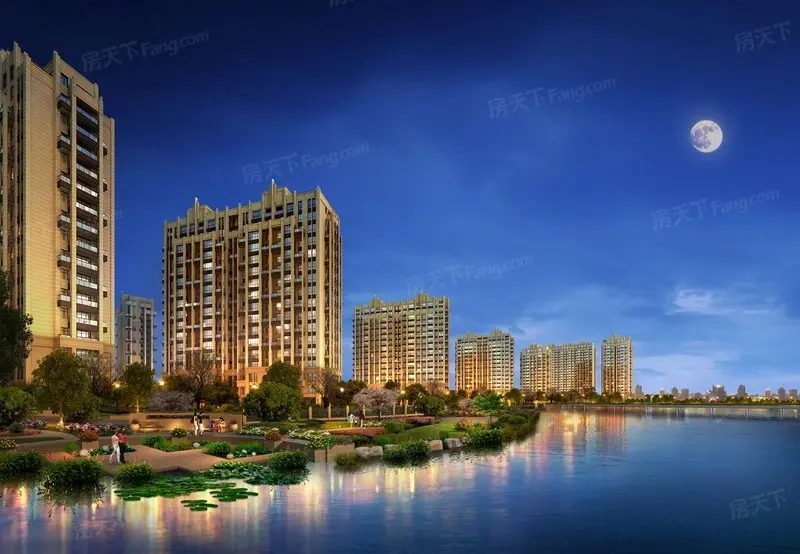 中江浅水湾沿河夜景效果图-余姚搜房网