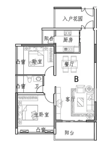 中兴花园二期户型图