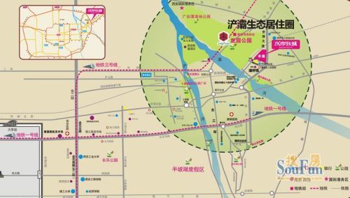 西安霸桥区地图展示图片