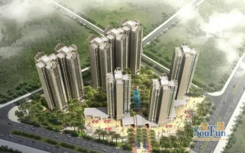 万科金悦华庭项目位于坦洲坦神北路与环市路的交汇处,占地面积3.