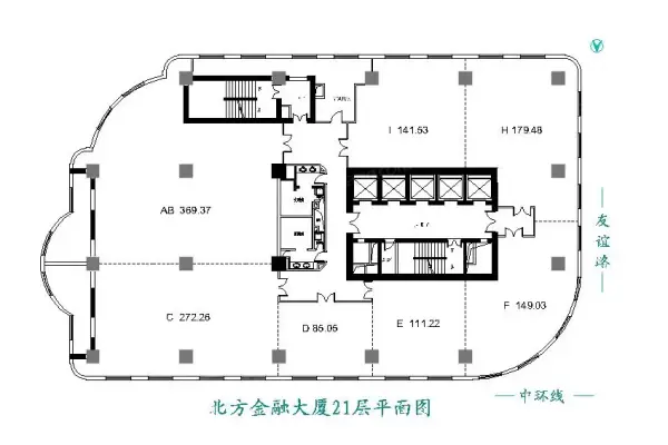 北方金融大厦写字楼平面图