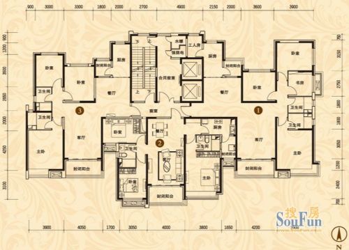 恒大名都最新户型图 面积96-170平 即将认筹