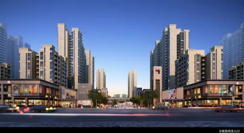 御景豪园实景图御景豪庭小区东向主入口