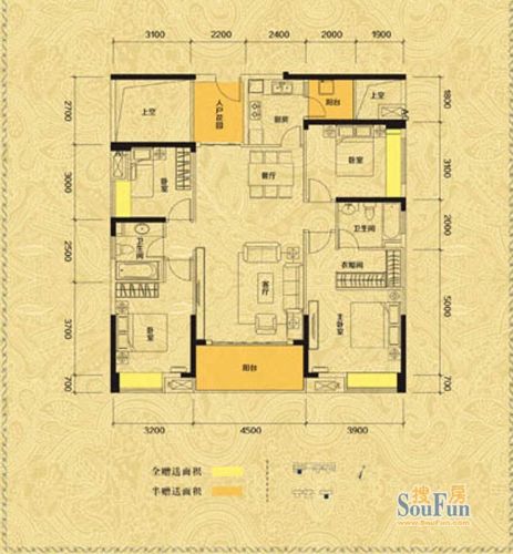 佳兆业东江新城户型图凯撒帝景e户型