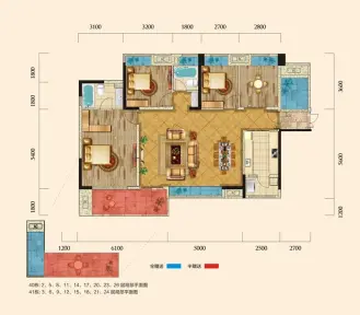 泰然南湖玫瑰湾户型图