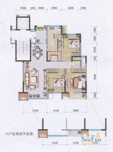 南通西府大院197户型图