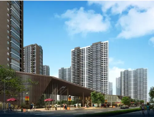 绿洲白马公馆效果图入口透视效果图