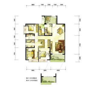 仁和春天国际花园户型图一期6号楼标准层a2户型 3室2厅2卫1厨