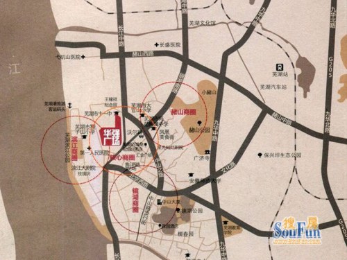 华强广场交通图区位图