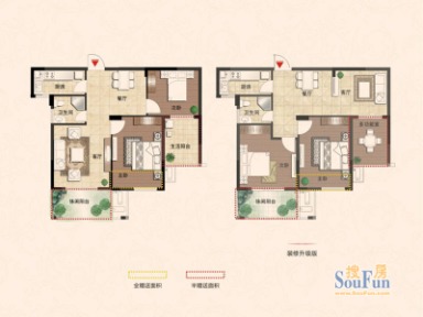 纳爱斯阳光丽城三居户型图