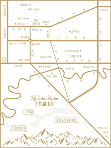 锦天梦湖山庄交通图交通地图