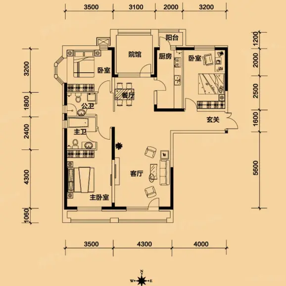 学伟·兰德湖壹号户型-大庆房天下