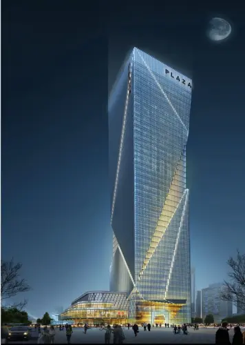当代·国际大厦夜景效果图; 楼市最高温; 夏季楼市最高温 八月聊城